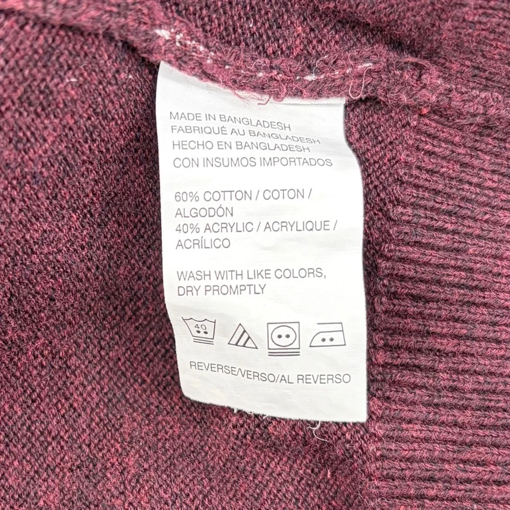 Van Heusen V-Neck Sweater Mens XXL 2 Pack Green Burgundy Cotton Blend NEW